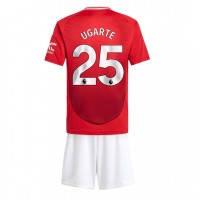 Camiseta Manchester United Manuel Ugarte #25 Primera Equipación para niños 2024-25 manga corta (+ pantalones cortos)